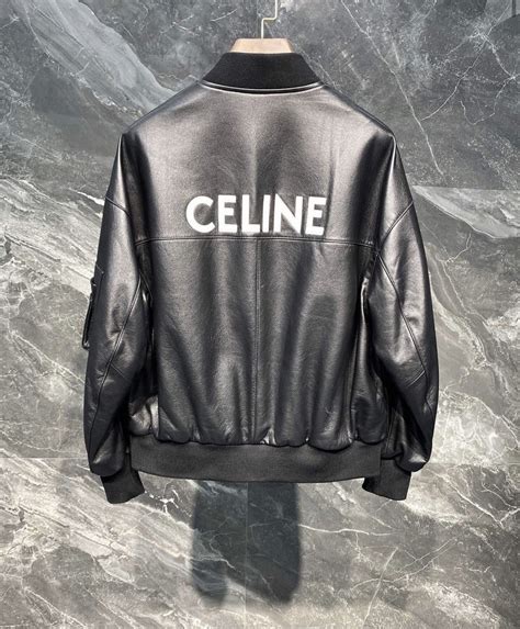 celine blue leather jacket|Celine bomber jacket price.